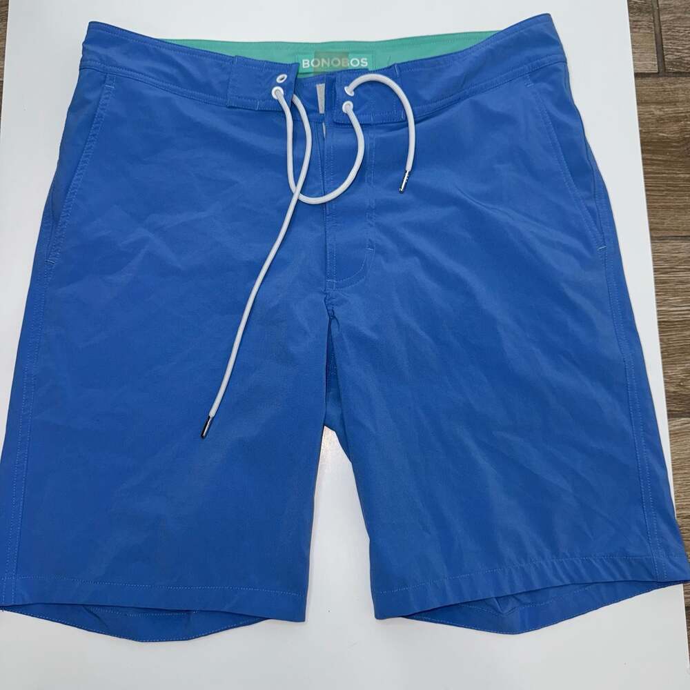 Bonobos Banzai Board Shorts Poolside Blue 9-inch Inseam Men’s Size 31 NWOT